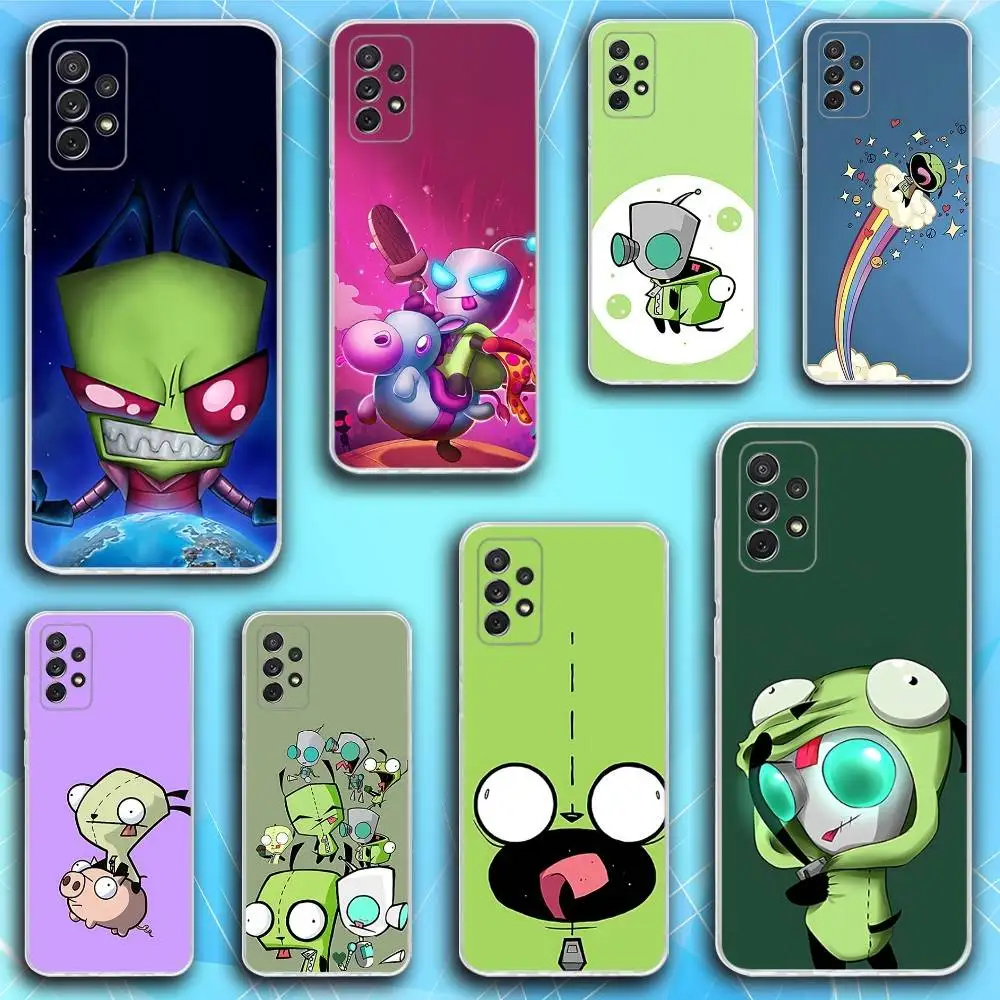 

I-Invader Zim Gir Phone Case For Samsung S30,23,21,22,20, FE lite,S10,9,8,7 PIus Note20ultra Soft Transparent