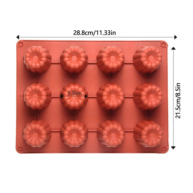 12/15 buracos molde de silicone muffin cupcake bandeja de cozimento bordelais canelado bolo pudim molde diy cozimento acessórios de cozinha