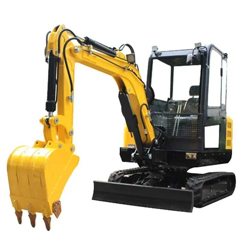 Chinese Hydraulic Digger Mini Crawler Excavator  Easy To Operate Crawler Tractor  8HP  10HP  12HP Low Noise Level