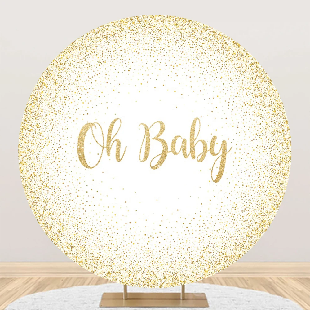 Solid Color Circle Photography Background Cover  Birthday Party Baby Shower Wedding Decoration Photocall Round Backdrop