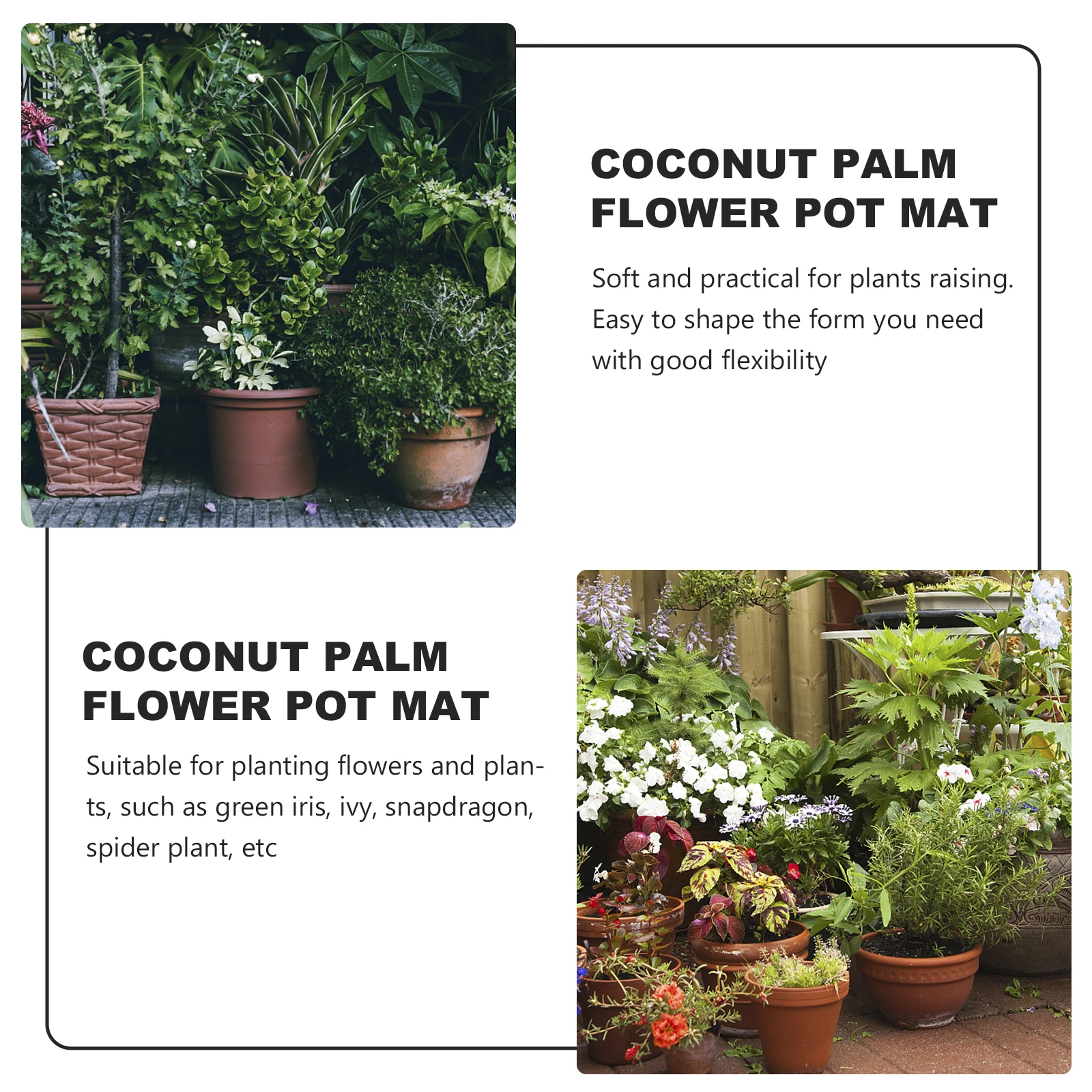 

Half Ball Shape 40cm Coconut Fiber Mat Flower Basket Liner Plant Pot Cushion Hydrophobic Breathable Eco-friendly for