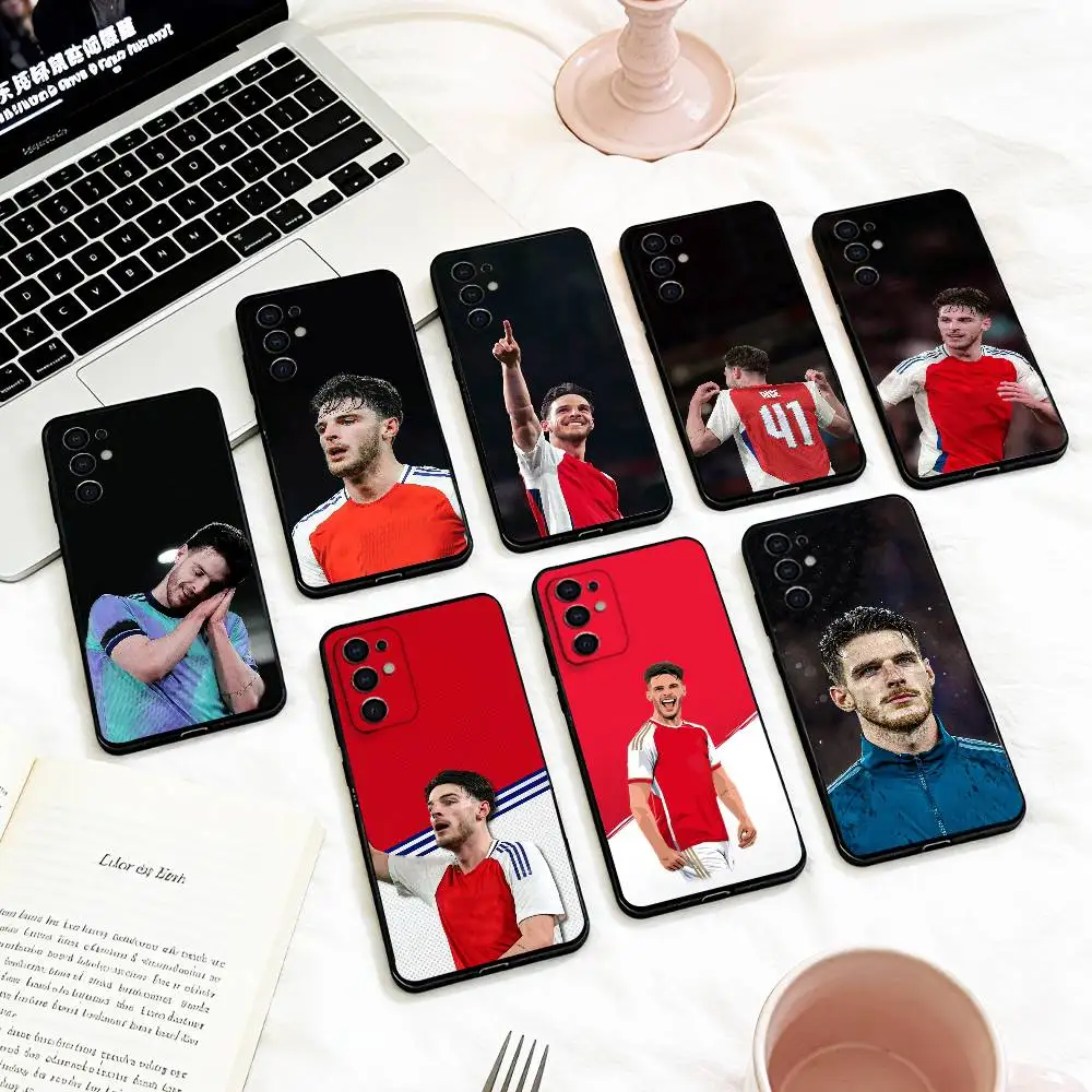 F-Football D-Declan Rice Phone Case For Samsung S 25,24,23,22,30,21,10,9,Ultra,Plus,Lite,FE,4,5 G Soft Black Case