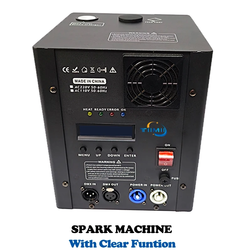 Imagem -02 - Máquina de Faísca Fria com Controle Remoto Fonte de Fogos de Artifício ti Powder Máquina Sparkular Dmx Casamento dj Flycase Optio 600w 700w Pcs por Lote