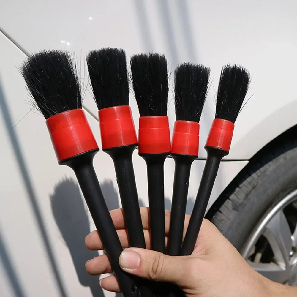 Car Cleaning Brush Set Detailing Brushes Cleaning Wheel Tire Interior Exterior Leather Air Vent Dashboard Car Cleaning Kit Tools