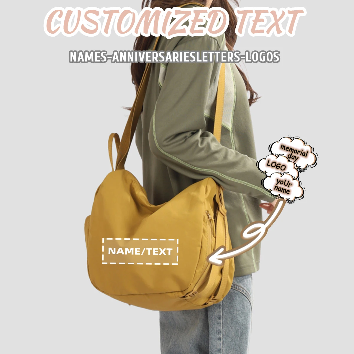 Logo Customization Multifunctional Three-In-One Bag Women's Backpack Commuting Travel Shoulder Bag Crossbody Bag Tote Bag Travel Business Trip Leisure Personalized DIY