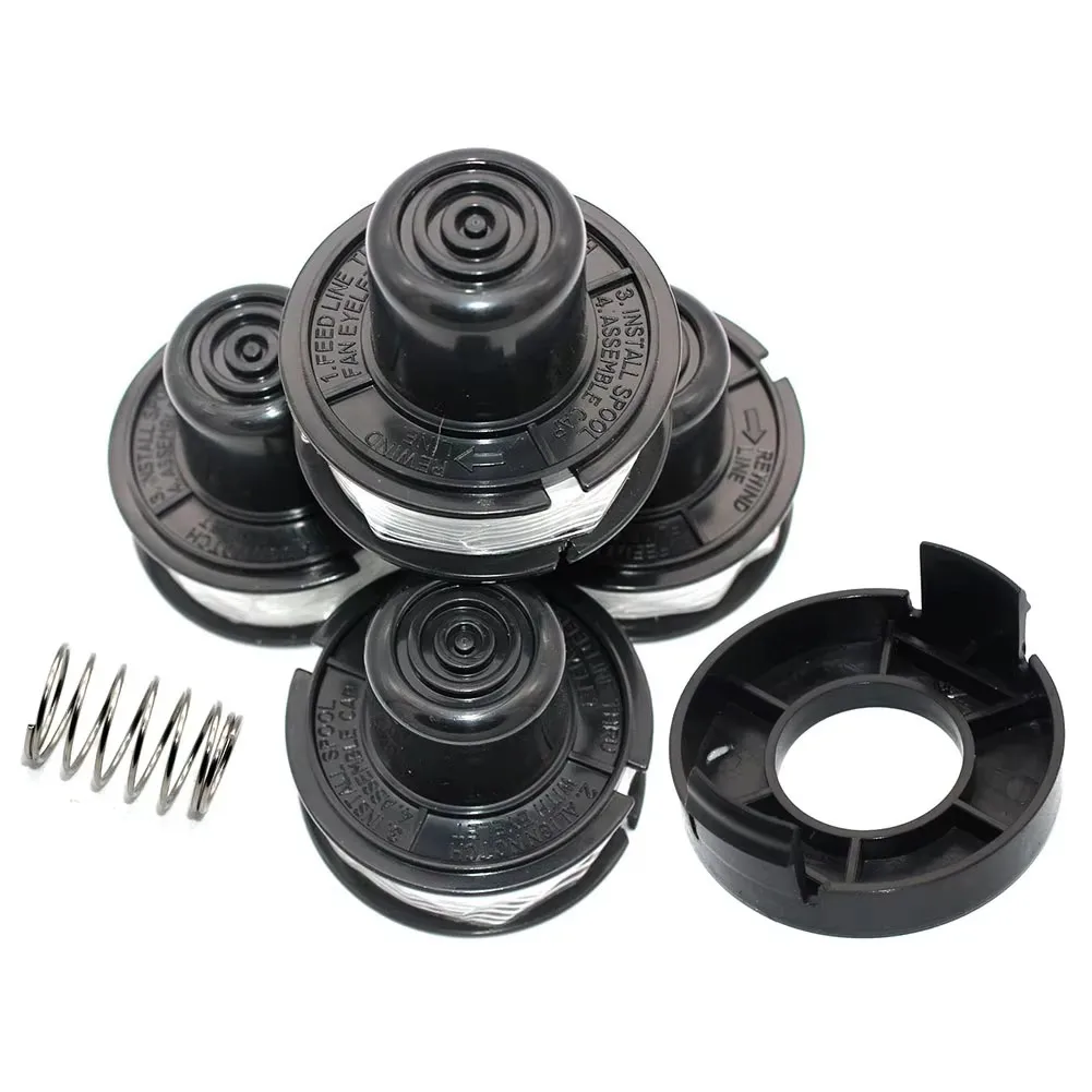 4PKS Spool and Line Bump Feed Fits Black & Decker GL250 GL310 GL360 GLC500 ST200 ST300 ST400 ST1000 Strimmers A6226