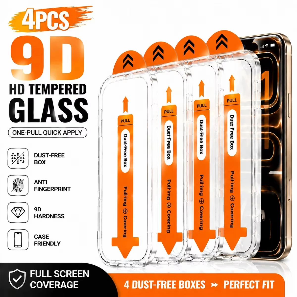 1-4Pcs For Xiaomi Poco X8 Pro Max Oleophobic Coating Ultra HD Clear Tempered Glass For Poco F8 Pro F8 Support Fingerprint Unlock