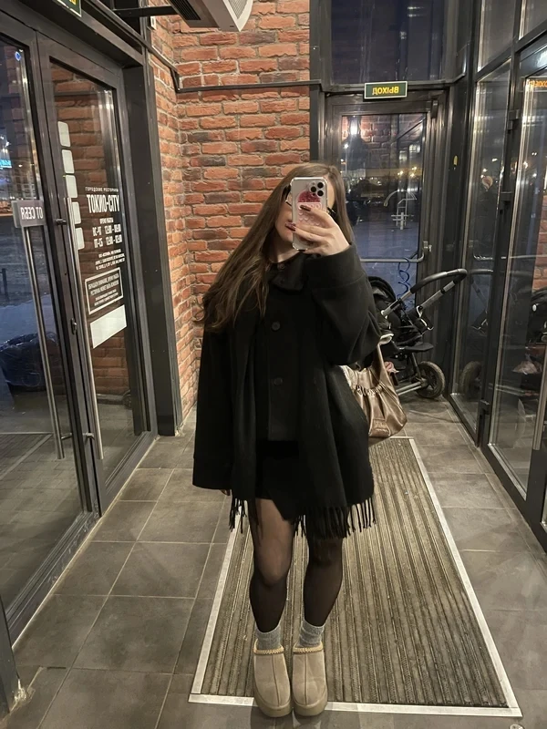 Dunkelblaue Wolljacke für Damen, 2025, Frühling, einreihig, Stehkragen, lockerer weiblicher Mantel, Bürodame, Straße, kurze Oberbekleidung, Tops – Detail 13
