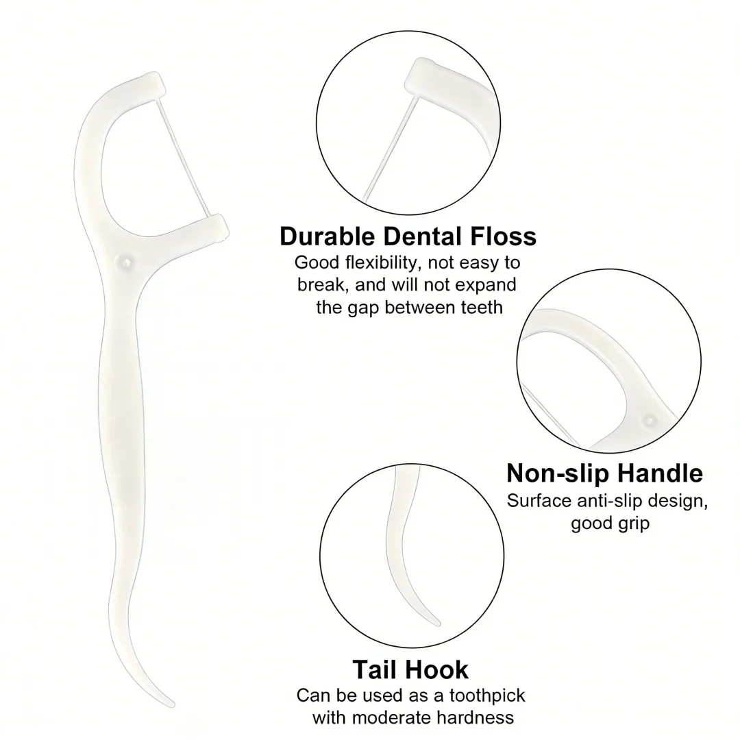 100-2000 pieces - Oral cleaning floss stick - Ideal for home and travel, an essential cleaning tool for between teeth