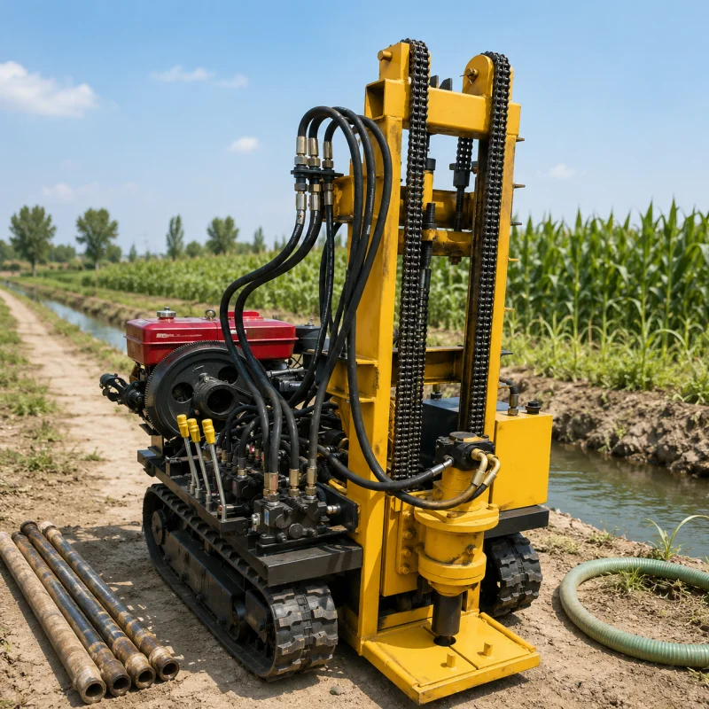 Mini Crawler Water Well Drilling Machine Reliable Borehole Digging Rig For Domestic Wells Certified Manufacturer Supply