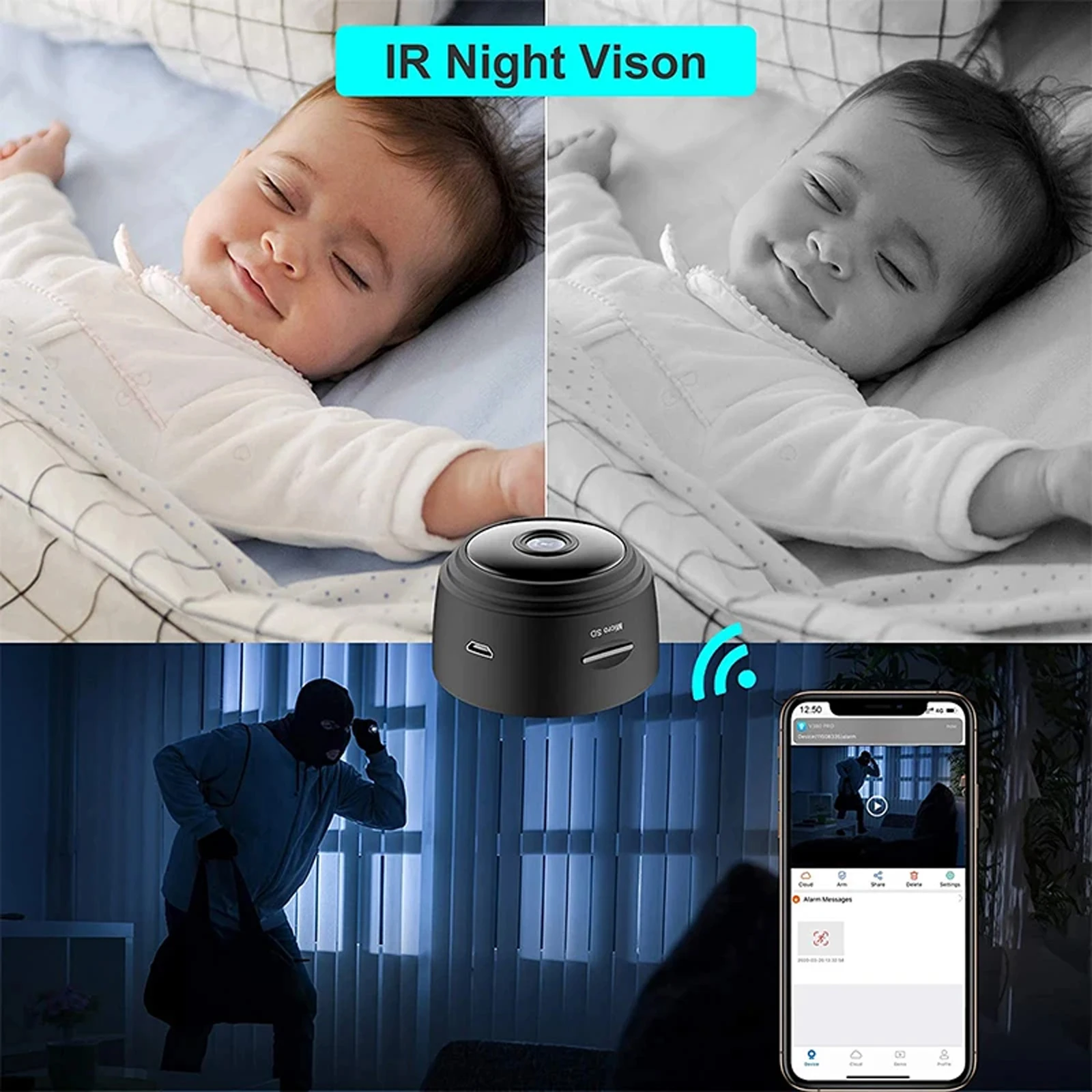 A9 Mini Camera Wireless Security 1080P High Definition WIFI CCTV IP Black Voice Surveillance Bullet Cemera Fast Delivery