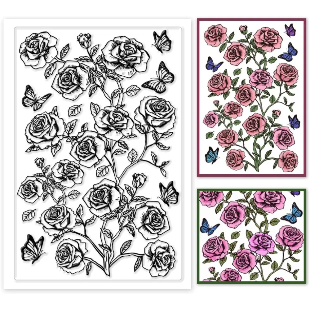 Rose Clear Stamp PVC Plastic Transparent Rubber Flower Stamp Greeting Card Stamp Seal for DIY Scrapbooking Album