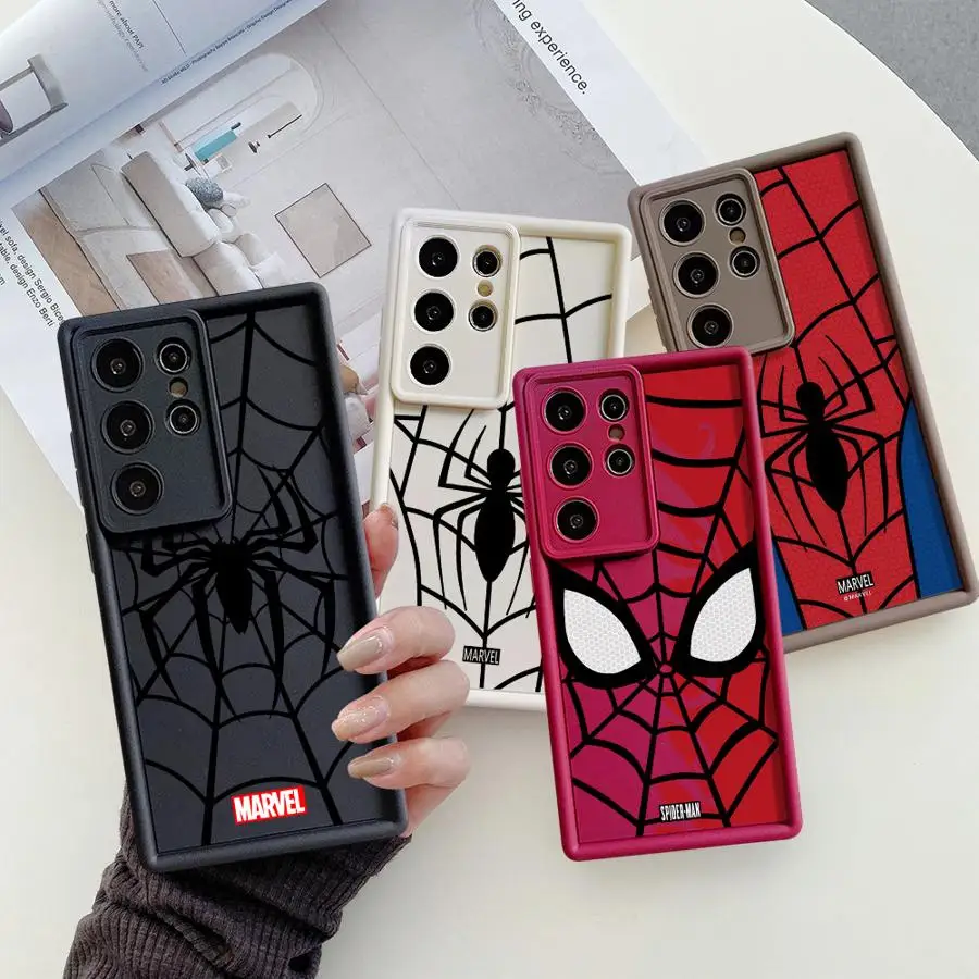 Marvel Spider Man Spider Net Case for OPPO A78 5G A76 A72 A58 A57 2022 A55 A54 A31 A9 A5 2020 A18 A17 A16e A16s A15 A11 Cover