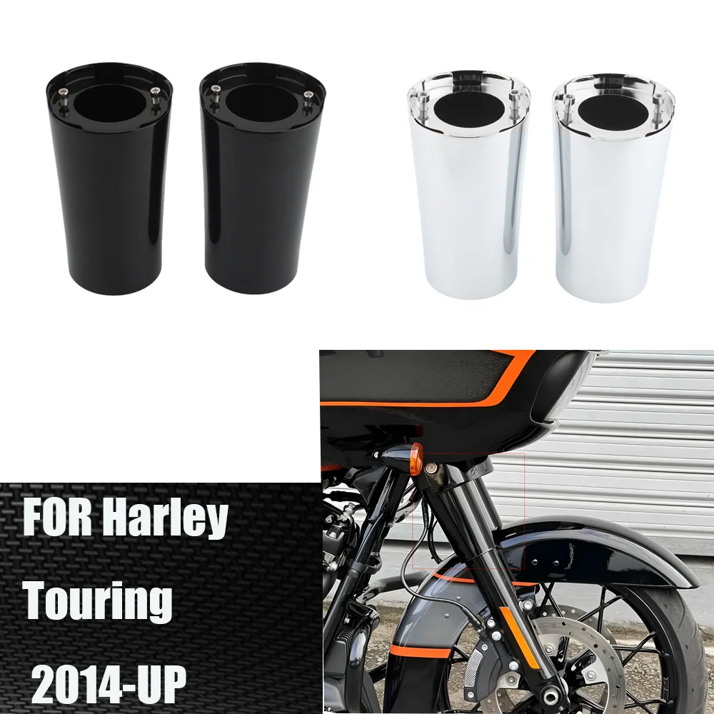 FOR Harley Touring Street Glide Road Glide Road King Ultra Limited CVO 2014-2025 Motorcycle Front Fork Boot Slider Covers