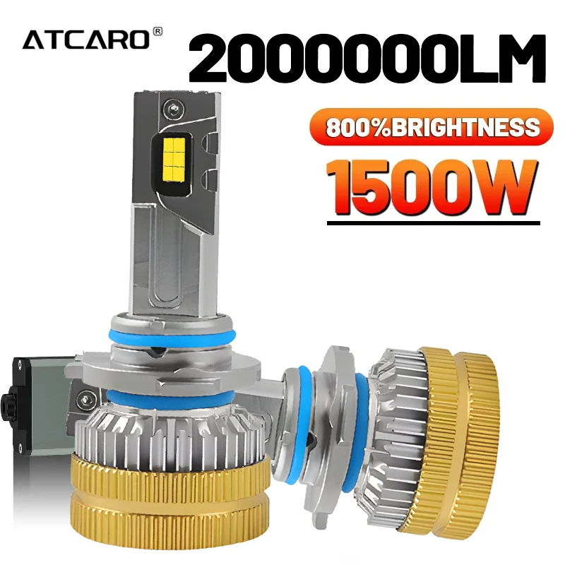 

1500W High Power H4 H1 H7 LED Headlight H8 H9 H11 9005 HB3 9006 HB4 H3 Auto LED Lamp Fog Bulb CSP Chip 2000000LM 6000K 12-24