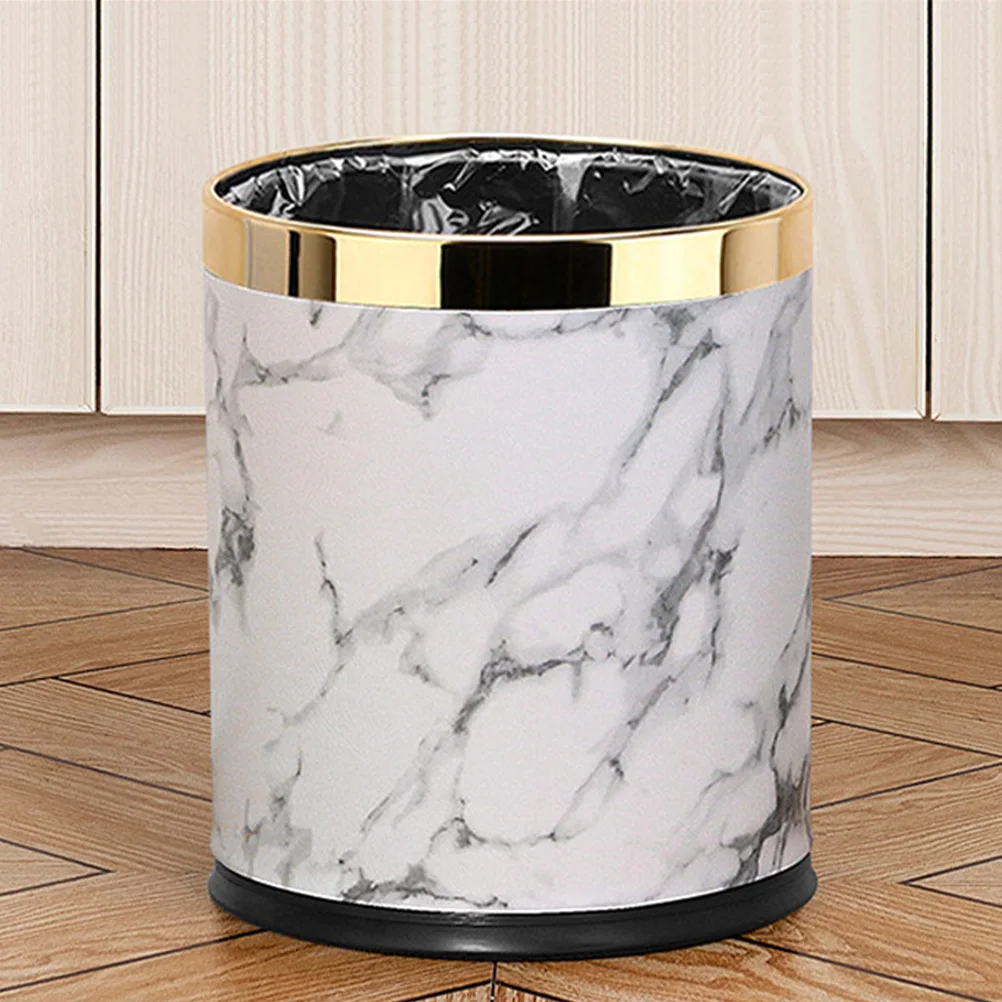 

Plastic Trash Can Waste Bin Bedroom Bathroom Office Non Slip Thickened Material Large Capacity Garbage Container Versatile Use