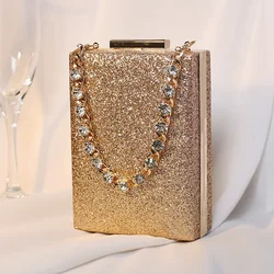 2023 New Women Diamond Evening Clutch Bags Fashion Chain Banquet Wallets Wedding Dinner Bags Mobile Phone Packs Party Pack Gifts