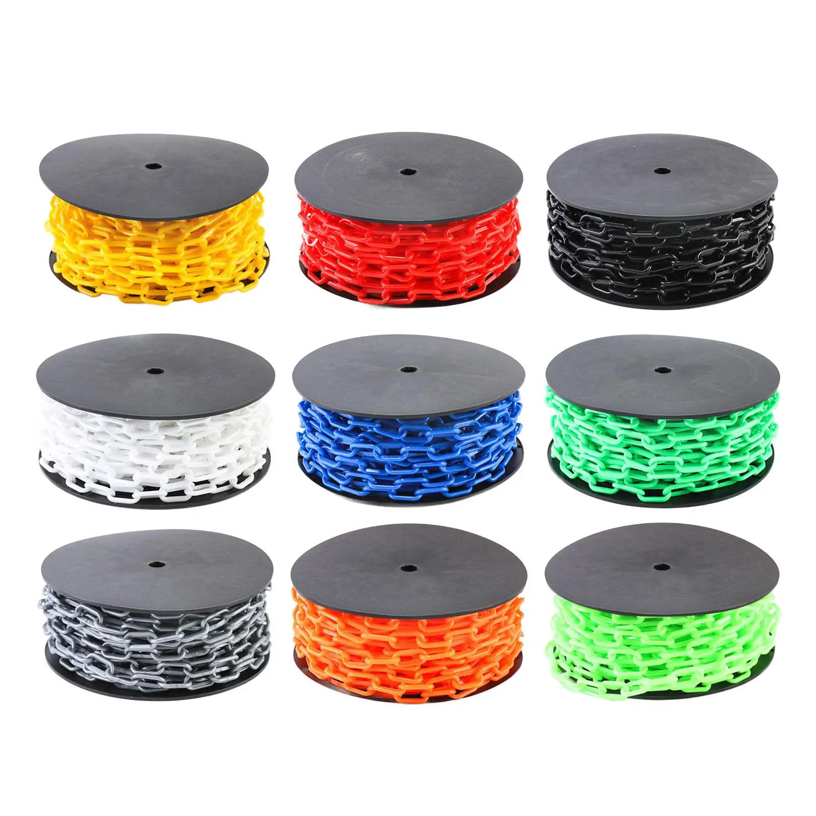 Safety Barrier Chain Caution Sign Accessory for Crowd Control Plastic Chain Links for Alerting Garden Fence Events Construction