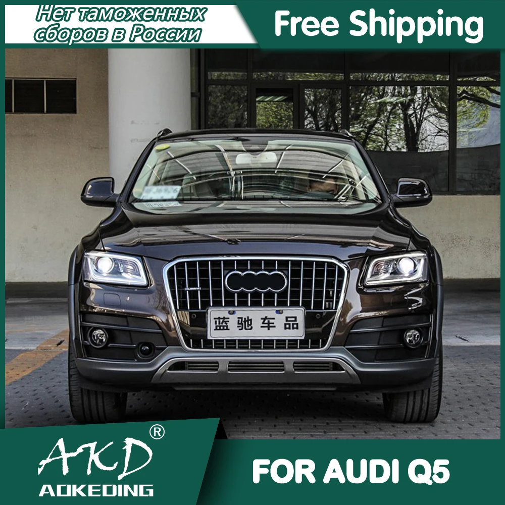 Car For Audi Q5 2009-2018 Headlights DRL Hella LED Bi Xenon Bulb Fog Lights Car Accessory Audi Q5 Head Lamp