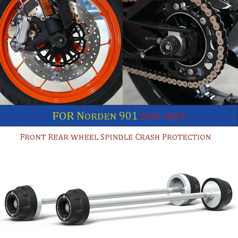 

For Husqvarna Norden 901 norden901 2022 2023 2024 Motorbike front and rear wheel axle protection slider device