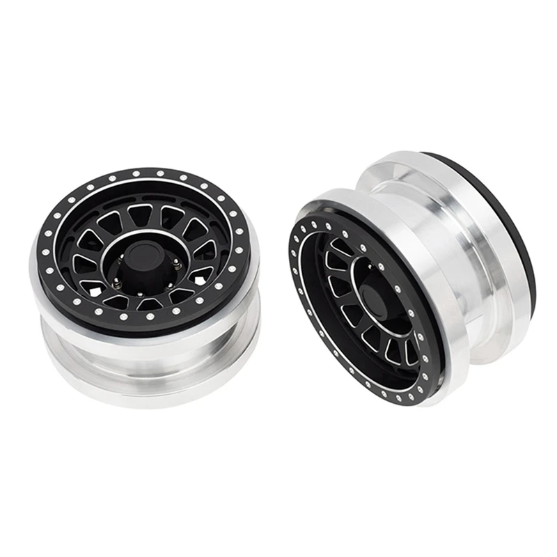 

2Pcs 1/6 Scale RC Crawler Car 2.9 Inch Beadlock Wheel Rim Metal Wheel Hub For Axial SCX6 AXI05000 Wrangler