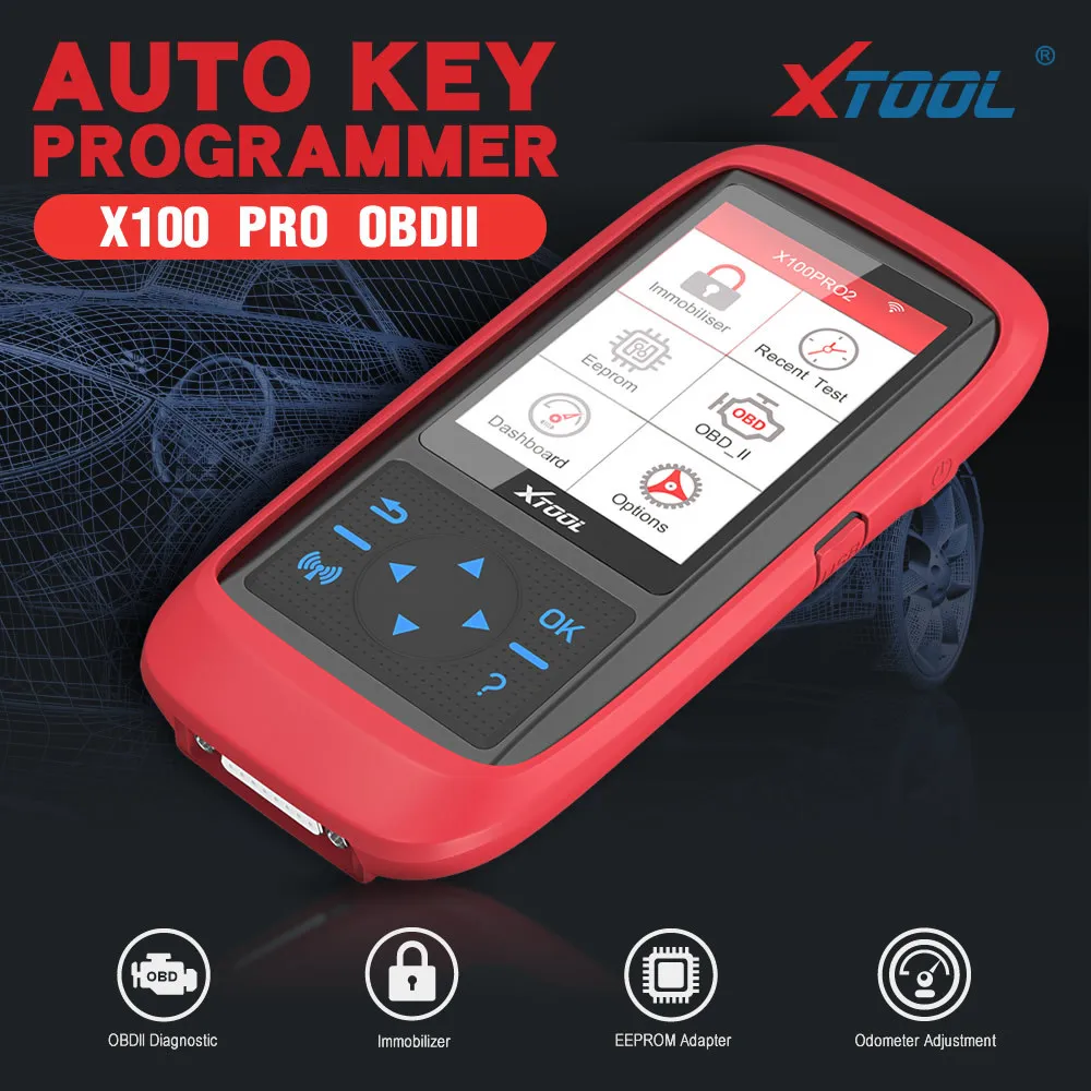 

Диагностический сканер XTOOL X100 PRO2, инструмент для диагностики автомобильных ключей, с адаптером EEPROM, для IMMO, OBD2