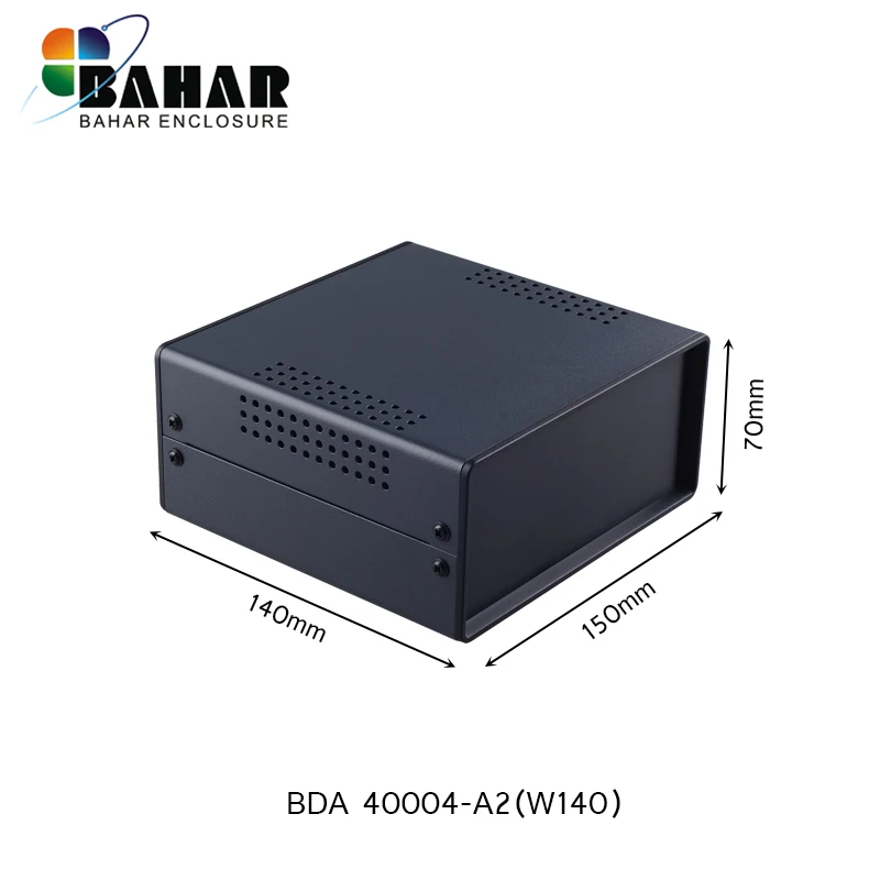 Bahar Iron Case Desk Top Enclosure Wire Junction Box Instrument Shell with flat Cover Model BDA 40004  Iron Housing  box W140