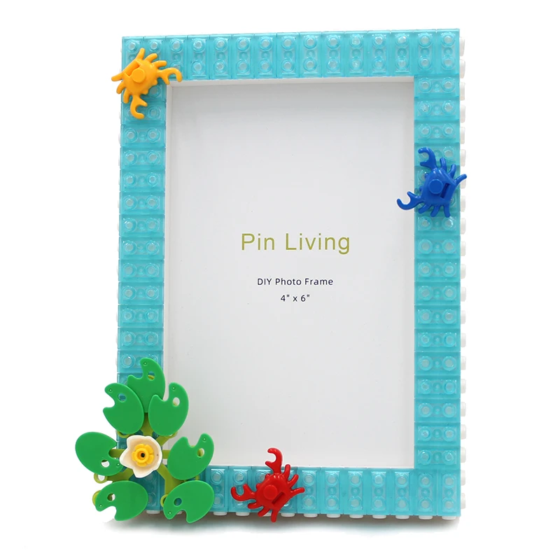 1PC Diy Lotus Leaf Photo Frame ,Children's Building Block Photo Frame Handmade Creative Activity Gift