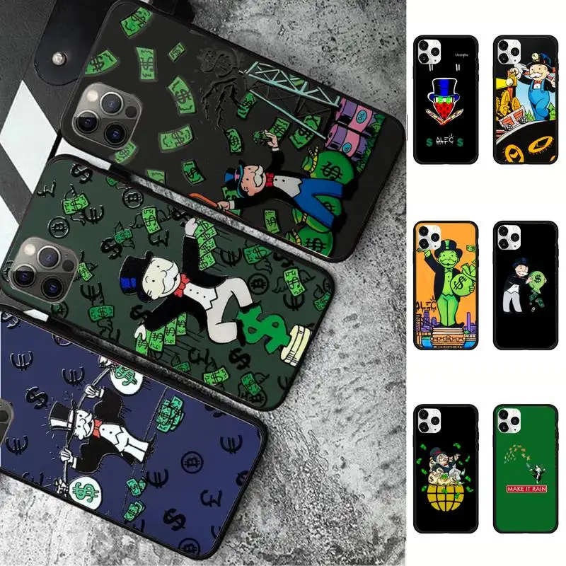 Cartoon Dollar Monopolys Phone Case for iPhone 11 12 13 Mini Pro Max 8 7 6 6S Plus X 5 SE 2020 XR XS Funda Case