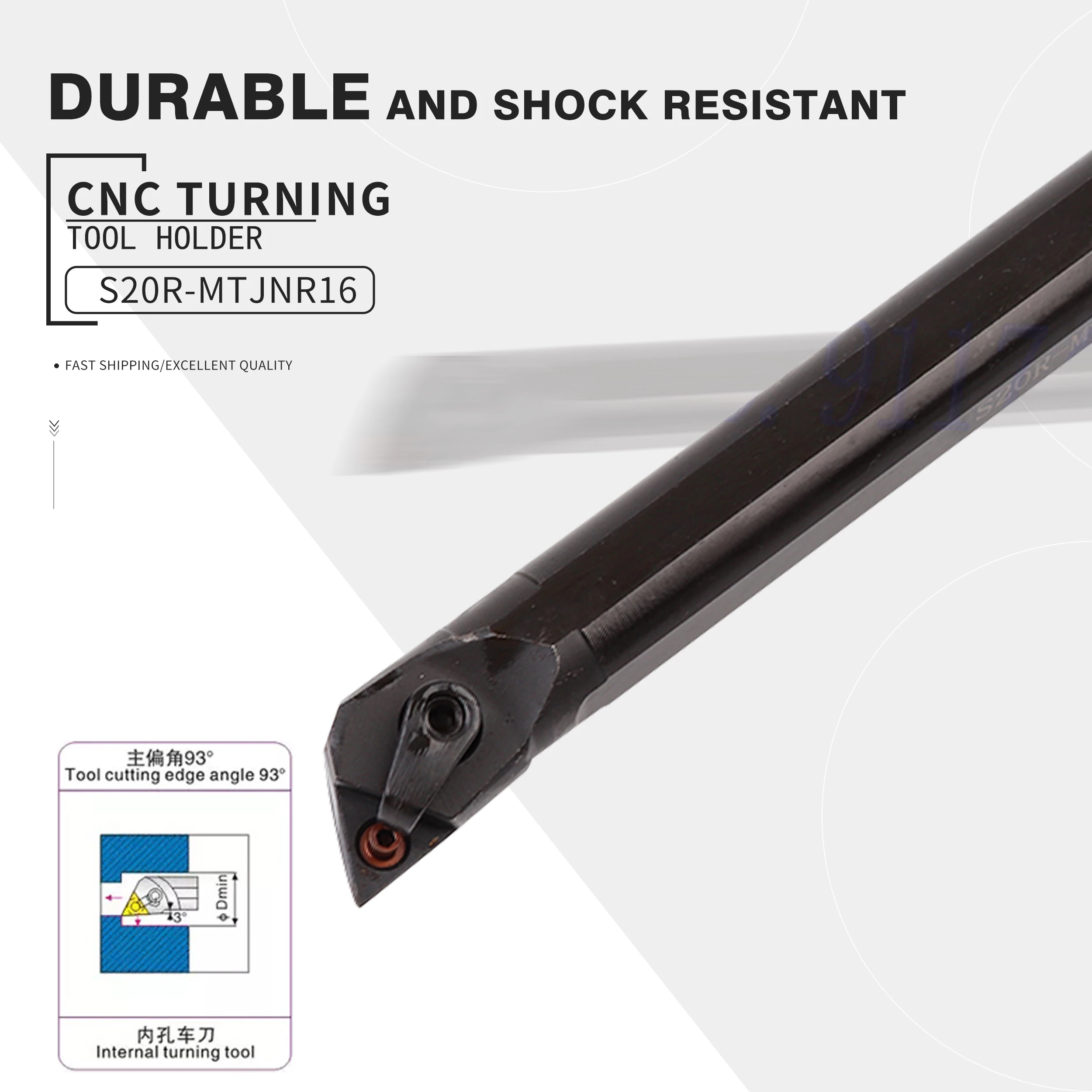 93 Degree Internal Turning Tools Holder S20R-MTJNR16 S20R-MTJNL16 S25S-MTJNR16 S25S-MTJNL16 CNC Lathe Turning Tools MTJNR Arbor