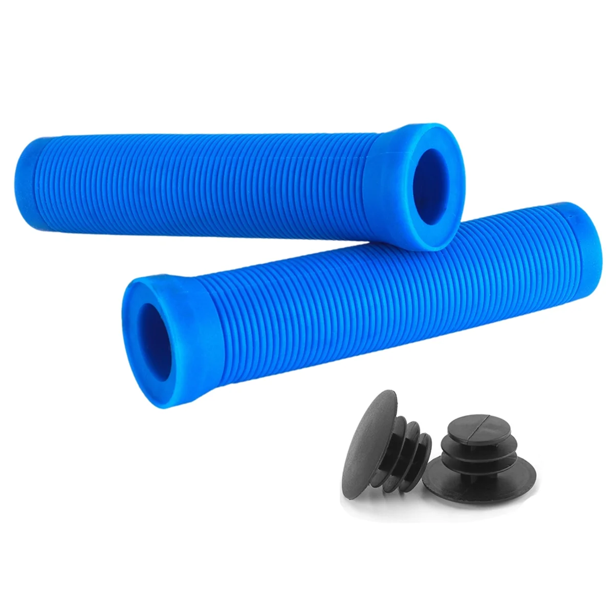 A71P الدراجة القبضات 22 مللي متر الطريق دراجة قبضة المضادة للانزلاق امتصاص الصدمات المقود قبضة بار سدادة طرفية الدراجة جزء الأزرق #1