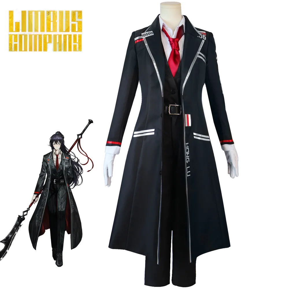 

Border Prison Bus Company Cos Service Honglu Faust Cos Service Long Game Black Uniform Cosplay Clothing