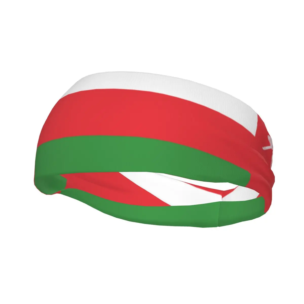 Custom Oman Flag Sport Headbands for Women Men Stretchy Moisture Wicking Gym Sweatband