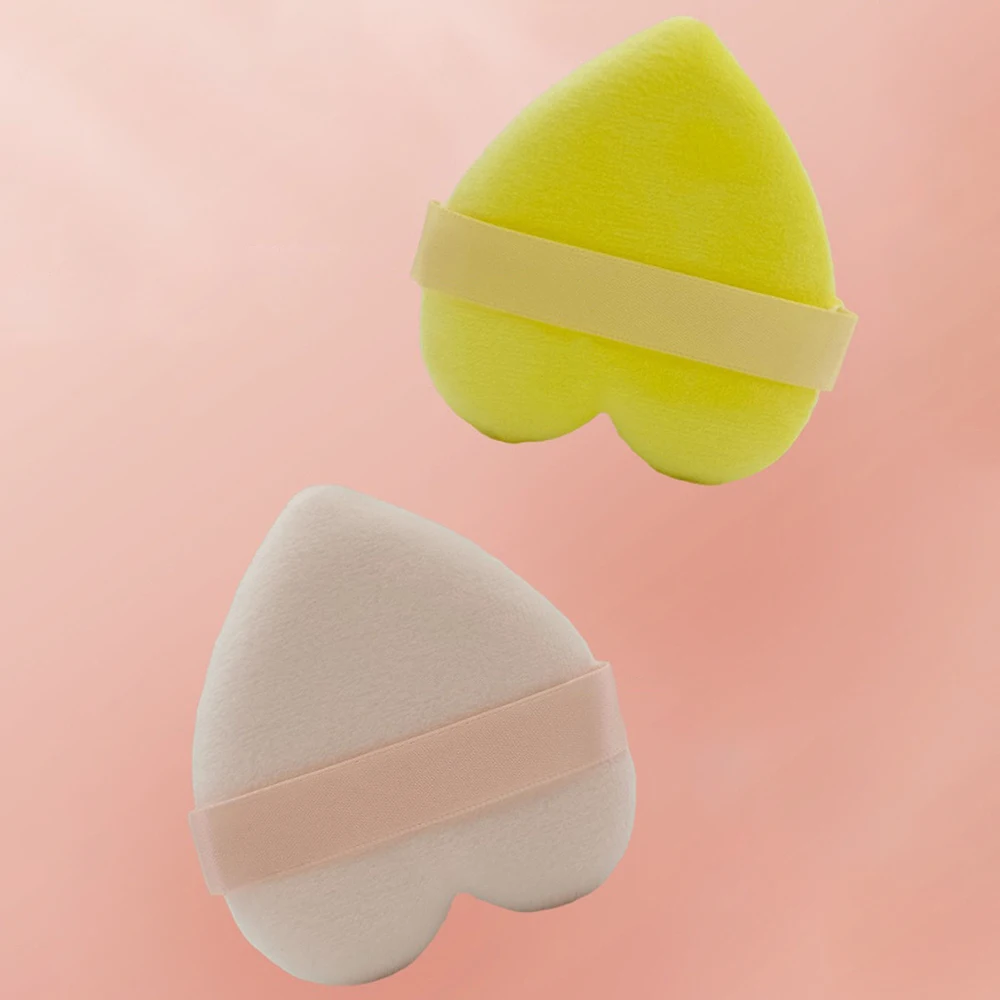 Heart-shaped Velvet Facial Face Makeup Puff Cosmetic Makeup Cotton Sponge Puffs Make Up Tools