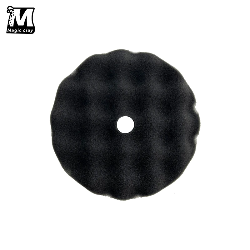 Черная волнистая пенопластовая полировальная подушечка для детализации, полировальная подушечка, режущая подушечка, автомобильные аксессуары, автоинструменты, удаляет царапины