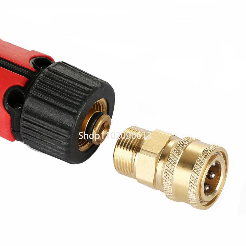 High Pressure Washer Copper Connector Adapter M22 Male 1/4\