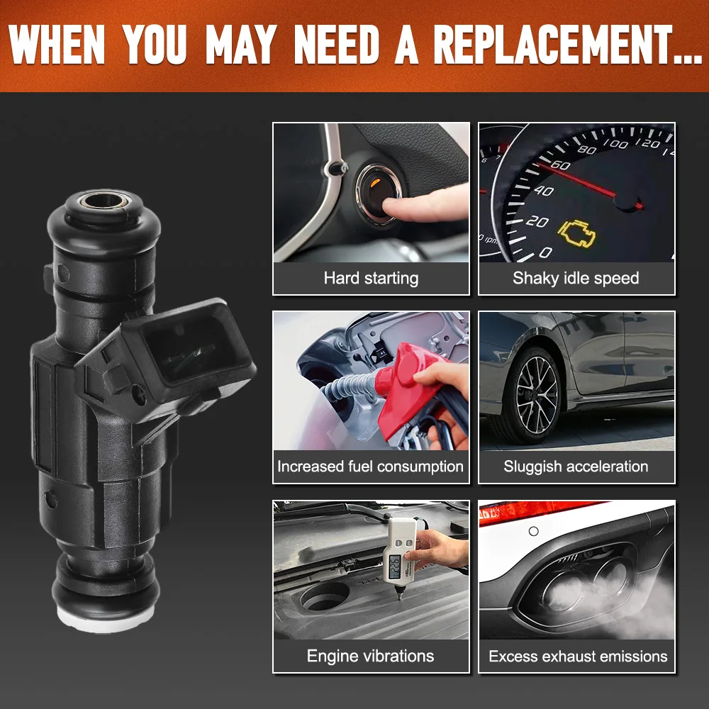 Inyector de combustible ABS y metal para Mercedes-Benz CLK320 V6 3.2L SOHC C208/A208 1998-2000 1120780049   A 1120780049