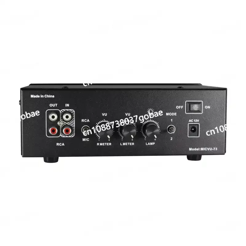 MIC-73 Voice Controlled Square VU Meter Head Level Meter Finished Machine Aluminum Alloy Panel LED Warm Backlight Wiring Free