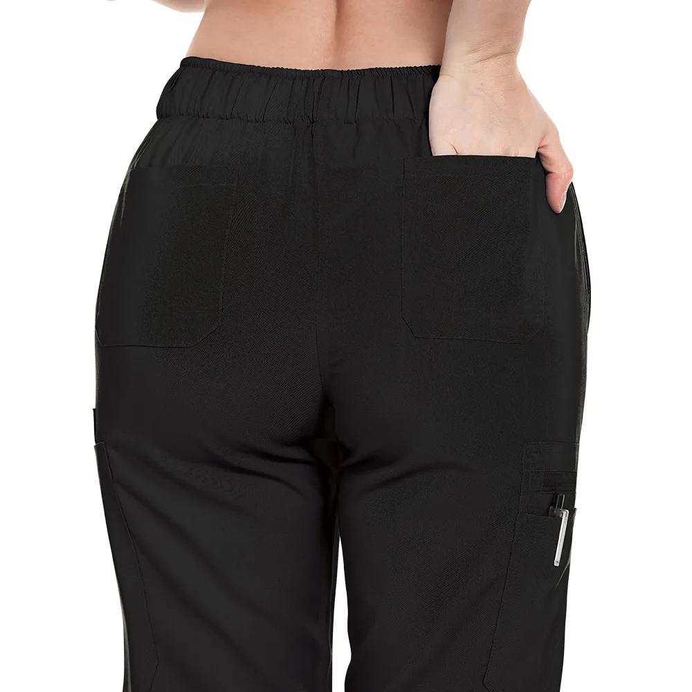 Pantalones de trabajo de cintura elástica, uniforme de médico y enfermera, pantalones finos transpirables para enfermera, ropa de trabajo de verano