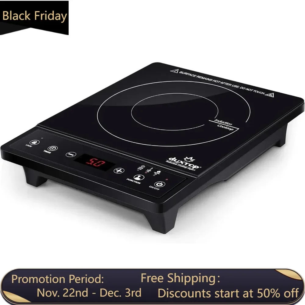 

Portable Induction Cooktop, Countertop Burner, Induction Burner with Timer and Sensor Touch