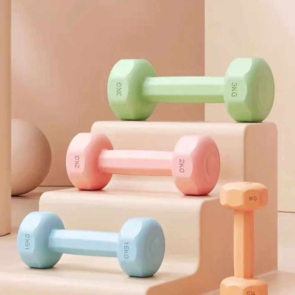 عالية الجودة 1 كجم مجموعة دمبل اللياقة البدنية البلاستيكية مقاوم للماء Kettlebell عدم الانزلاق المضادة لفة الدمبل الصغيرة المعدات المنزلية #4