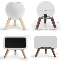 Soporte de altavoz de madera auténtica GGMM, trípode protector de altavoz, soporte de montaje de madera para Homepod Mini para Echo Show 5 para Echo Dot 4th/5th