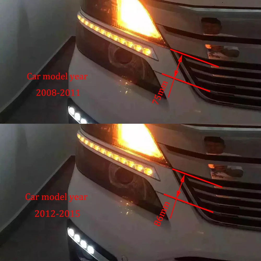 For Toyota VELLFIRE 20 series daytime running lights Alpha modification special LED daytime running lights turn signal