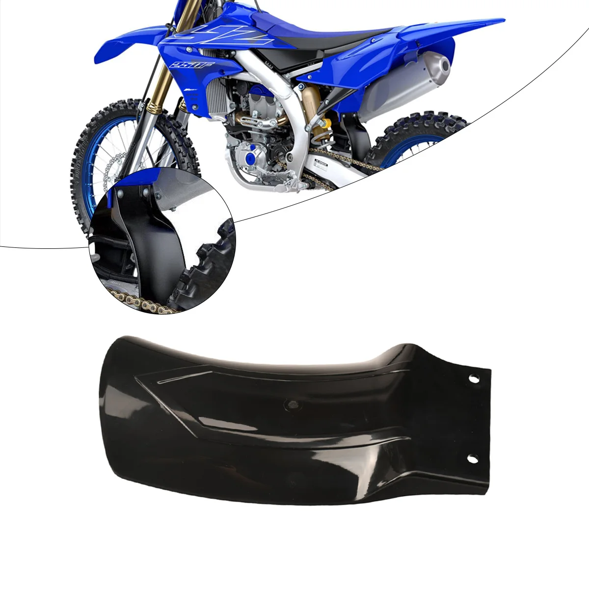 Motorrad-Hinterrad-Schutzblech, Aftershock-Kotflügelabdeckung, Kunststoffschutz für Yamaha YZ250F YZ450F YZ250FX YZ450FX WR450F