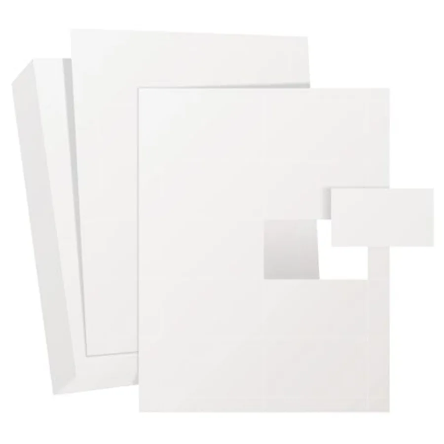 

Printable Business Cards, Premium Paper, 2" x 3.5", 10 Cards Per Sheet 8.5" x 11",Matte White, Easy Feed for Inkjet and Laser P