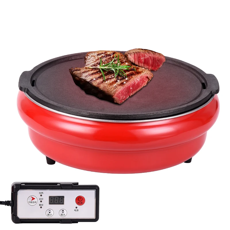 Korean indoor electric grill electric ceramic heating bbq grill tabletop round grills