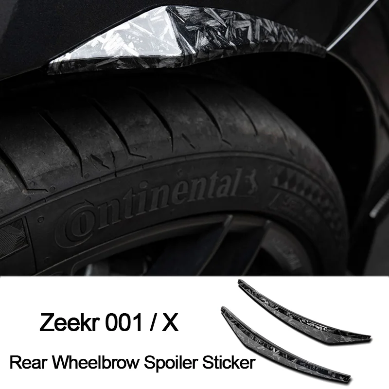 Zeekr 001 X 2021-2024 2PCS Rear Wheel Spoiler Sticker Decorative Wind Blade Automotive Exterior Decorative Modification Parts