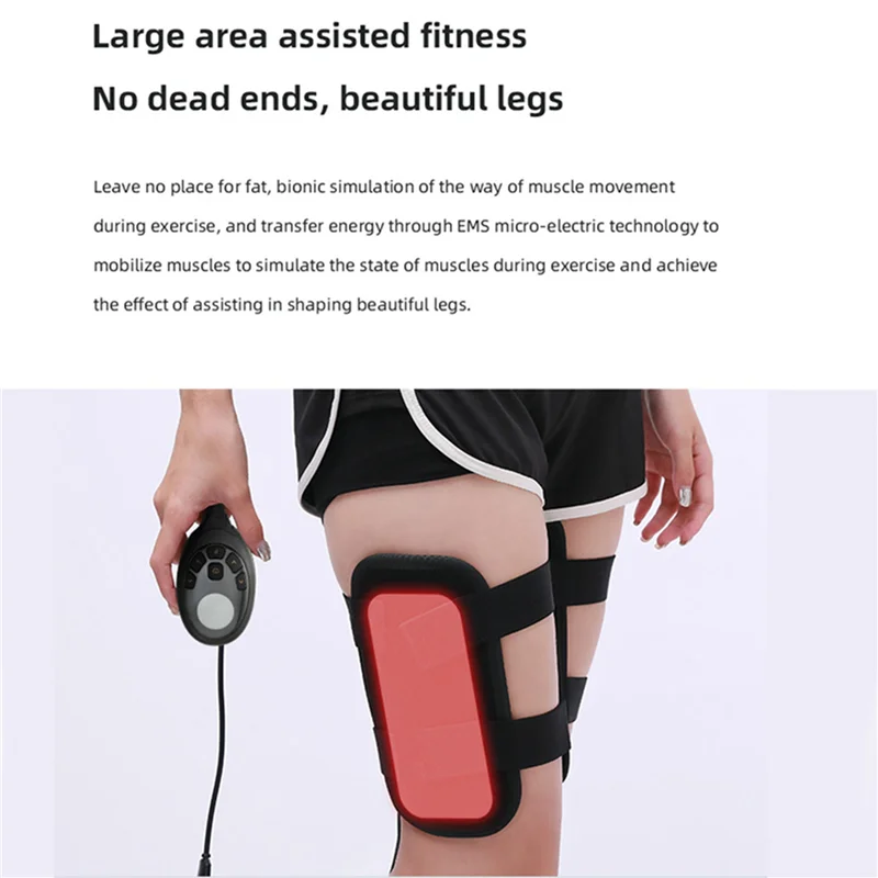 

B72A 2X Upgrade EMS Electric Muscle Stimulator Massager Fitness TENS Anti Cellulite Legs Belts Trainer Slimming Thigh