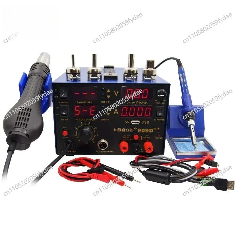 909D ++ Hot Air Gun Dismantling and Welding Station Power Source Three-in-1 Digital Display Adjustable Constant Temperature