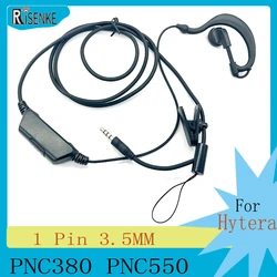 RISENKE-Auricular EHS24 PNC360 PNC380 para Radio Hytera, Forma G, Accesorios para Walkie Talkie, Auricular de 1 Pin, 3,5mm